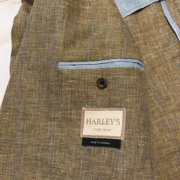 Men's lightweight Brown/blue silkBlazer